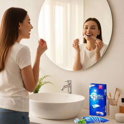 Kit de Blanchiment des Dents-Blanchiment Dentaire, 28 Bande 14 Ensembles Blanchisseur de Dents Sans Danger pour l'Émail, Formule Non Sensible (Mint-14 Ensembles)